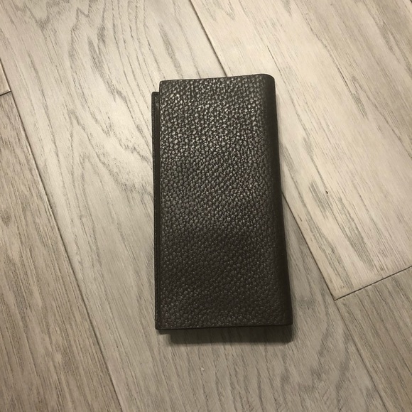 Bally Leather wallet with bifold design and stripe band  Bally Wallet